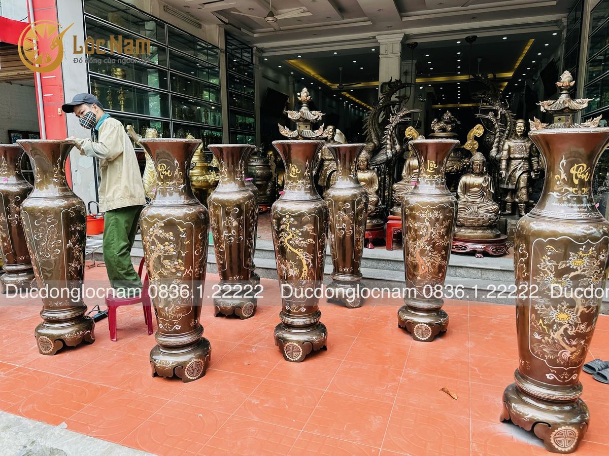 Đúc Và Thi Công 50 Đôi Lọ Lộc Bình Bằng Đồng Cho Tổng Cục Công Nghiệp Bộ Quốc Phòng - Ảnh chi tiết 2