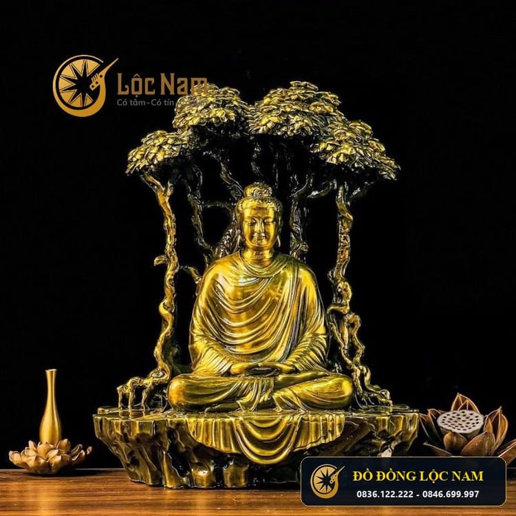 Tượng Thích Ca Ngồi Gốc Cây Bồ Đề
