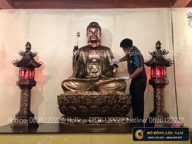 Tượng Thích Ca Liên Hoa Bằng Đồng