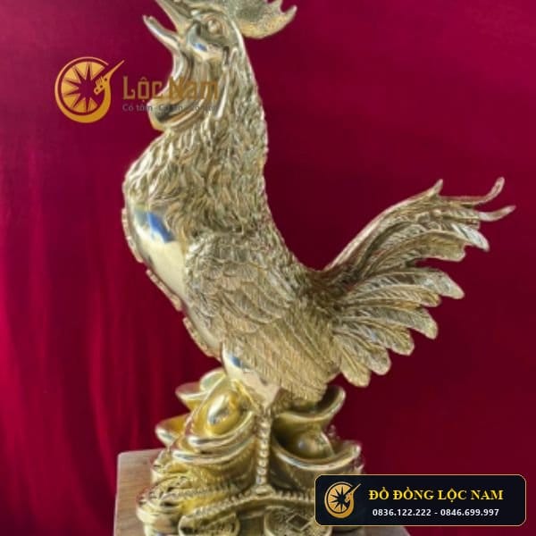 Tượng Gà Phúc Bằng Đồng Cao 68cm