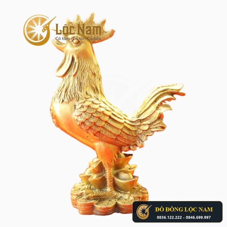Tượng Gà Bằng Đồng Thau Phong Thủy Đẹp