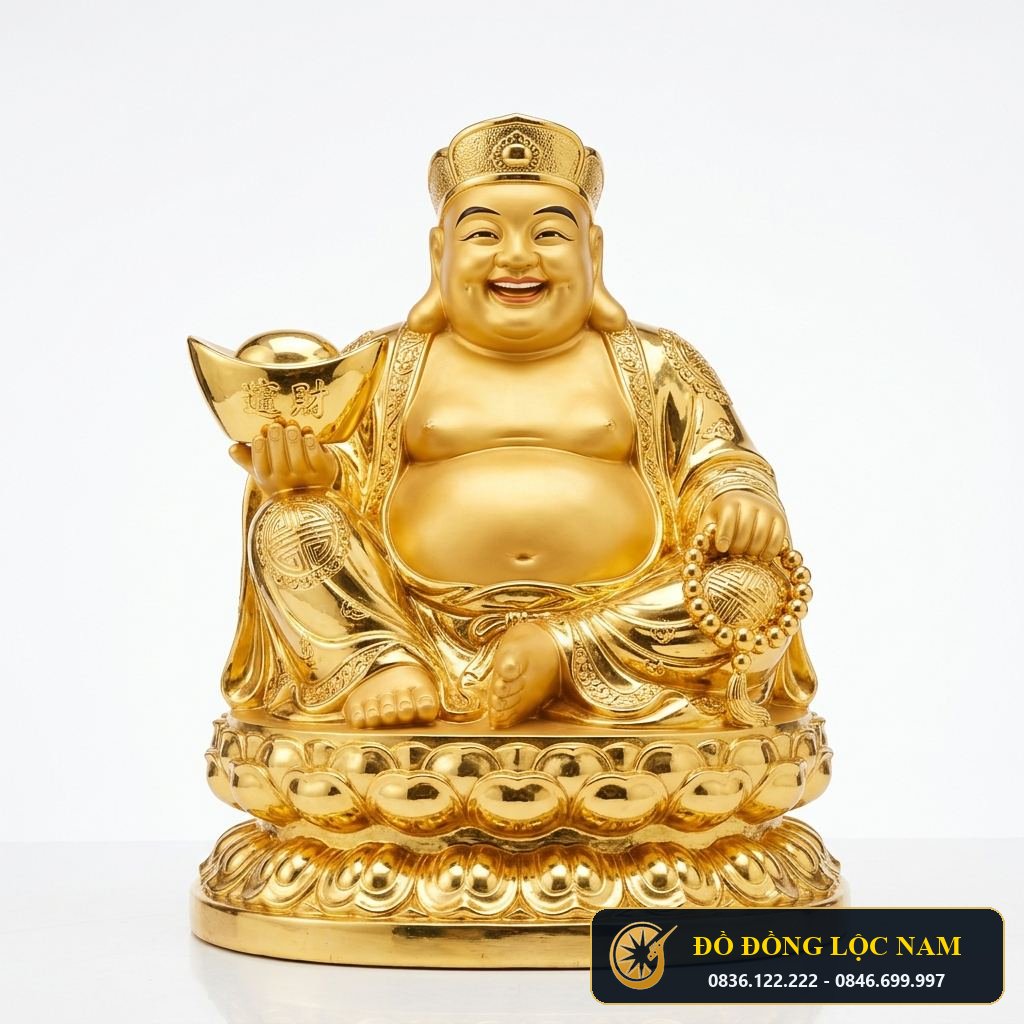 Tượng Di Lặc mạ vàng phúc lộc