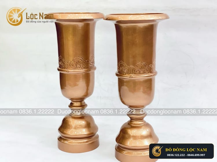 Ống Đựng Hương Bằng Đồng Đỏ Mộc góc chụp 2