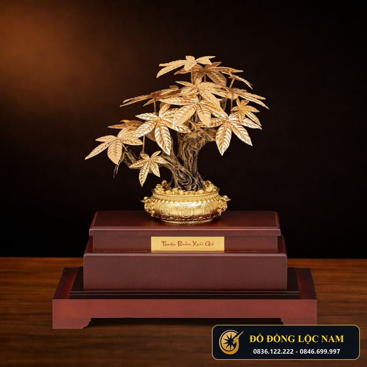 Cây Kim Ngân Tài Lộc Dát Vàng 24K - Mẫu 6