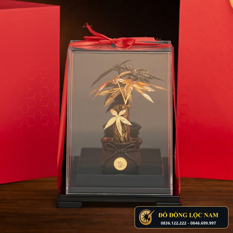 Cây Kim Ngân Phát Tài Mạ Vàng 24K - Mẫu 8