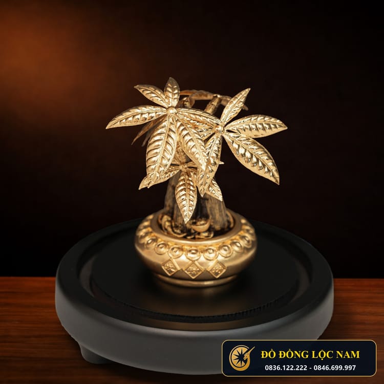Cây Kim Ngân May Mắn Dát Vàng 24K - Mẫu 5