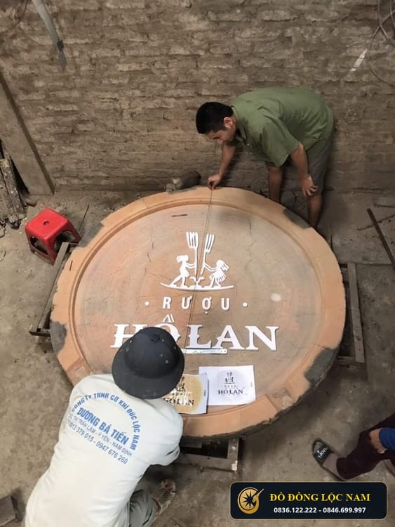 Mặt Trống Đồng Đúc In Logo Theo Yêu Cầu Của Khách Hàng góc chụp 2