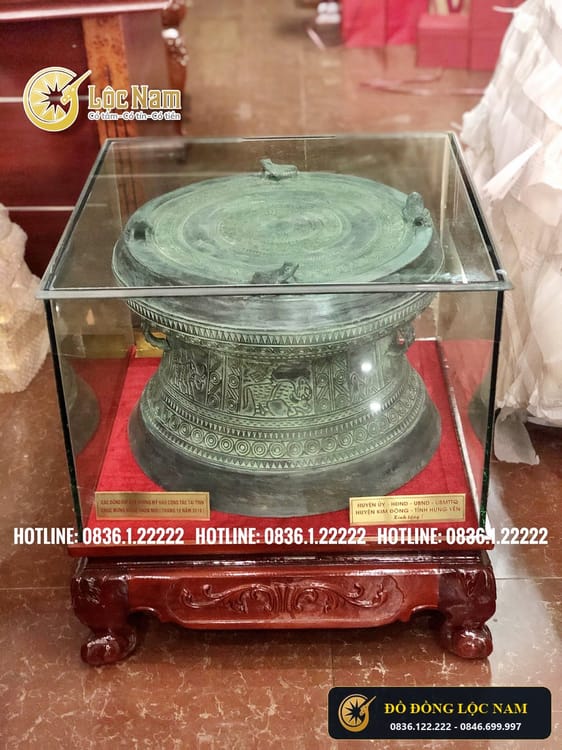 Qua Trống Đồng Lam Xanh Giả Cổ Hang Dat Tai Hung Yen