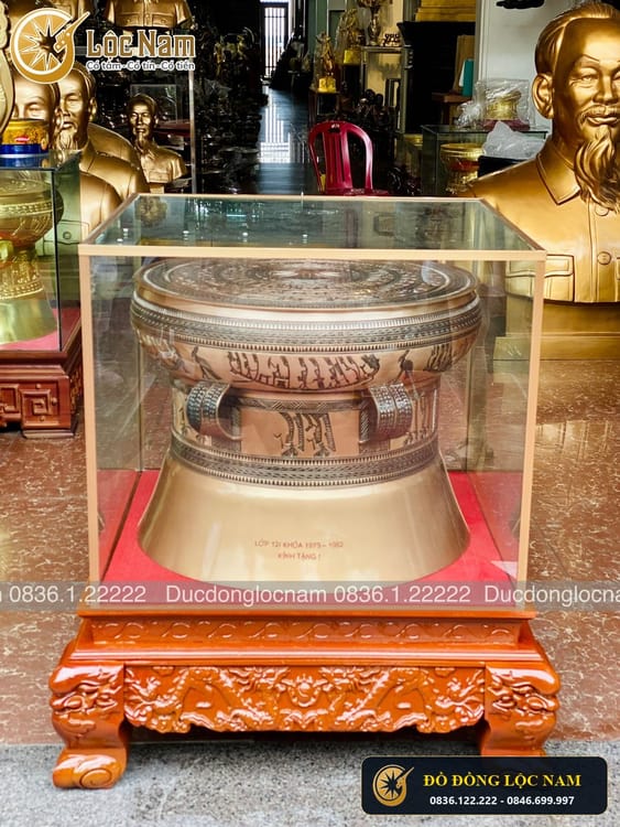 Quả Trống Đồng Ngọc Lũ Đường kính 50cm Hàng Đặt Của Tập Thể góc chụp 1