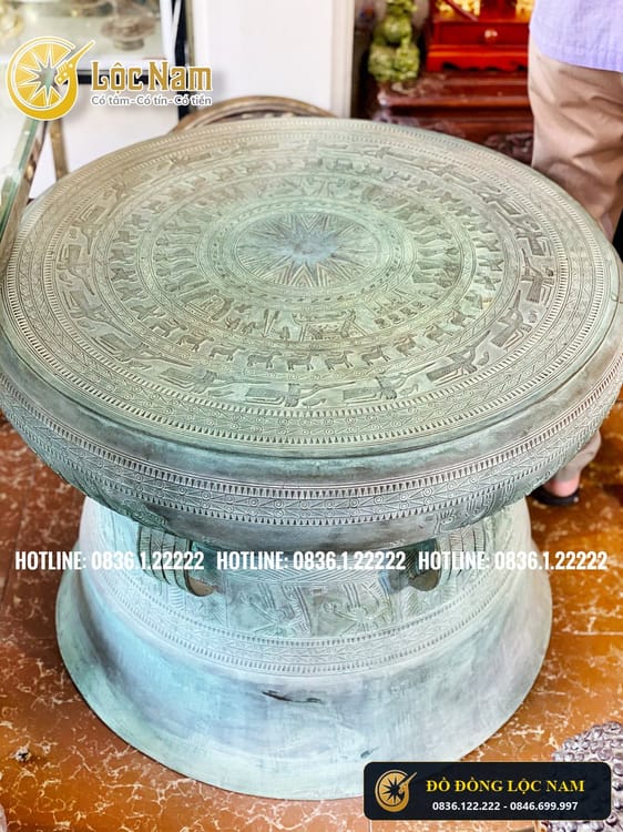 Qua Trong Duong Kinh 80cm Lam Xanh Giả Cổ Gia Tri góc chụp 1