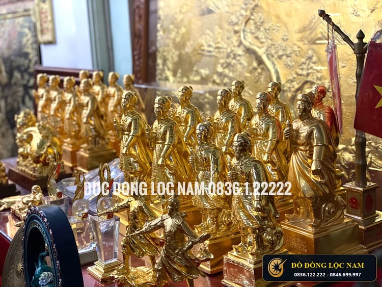 Tượng Trần Hưng Đạo Mạ Vàng Cao 38cm