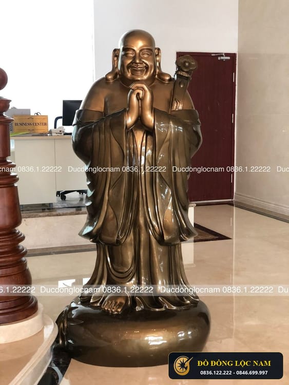 Tượng Di Lặc bằng đồng cỡ lớn bàn giao cho khách tại hải phòng