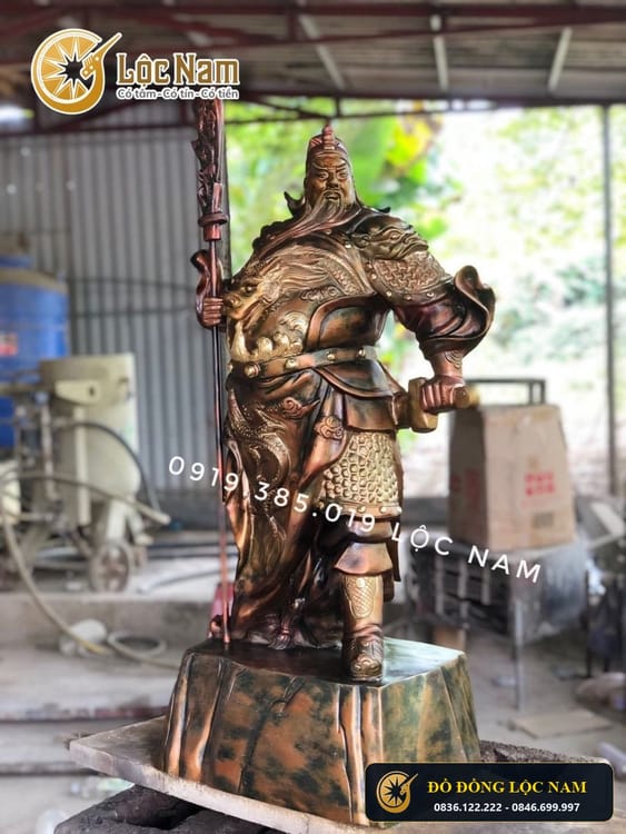 Tượng quan vân trường bằng đồng cao 80cm