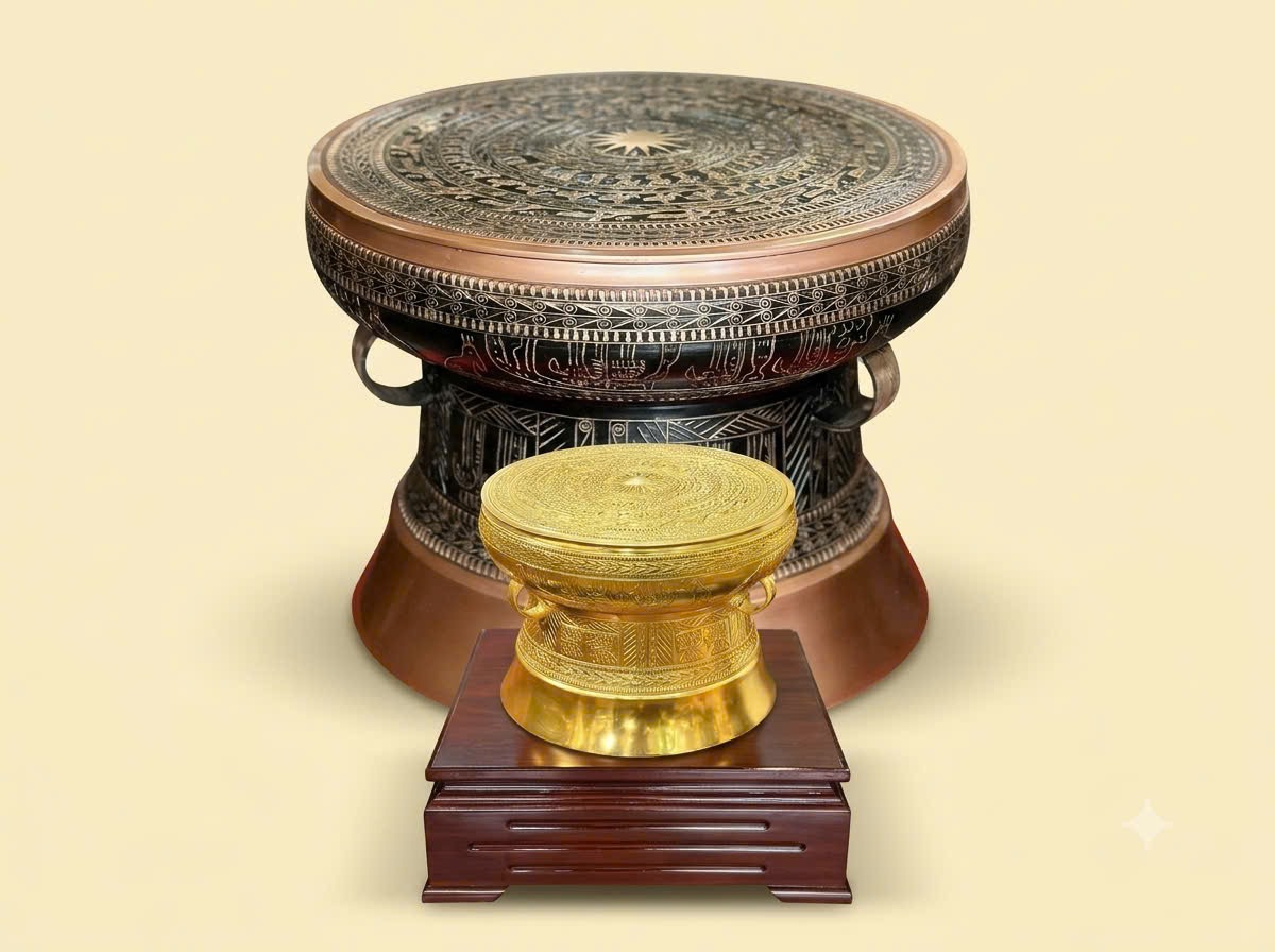 Quả trống đồng Đông Sơn & Ngọc Lũ