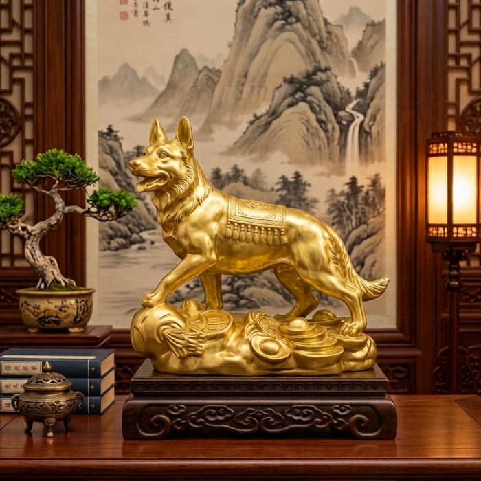 Tượng Chó bằng đồng