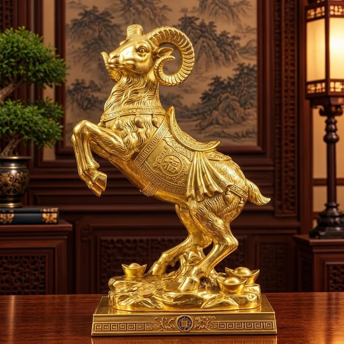 Tượng Dê bằng đồng