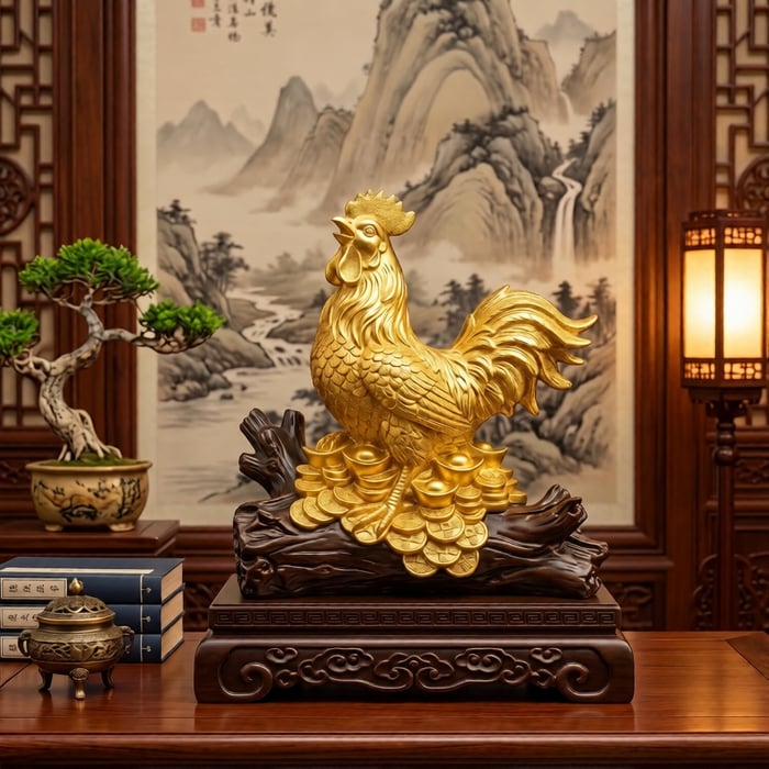 Tượng Gà bằng đồng