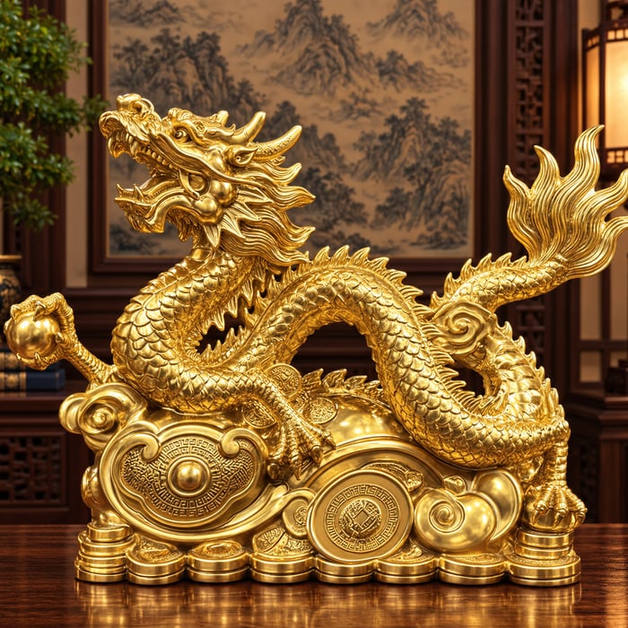Tượng Rồng bằng đồng