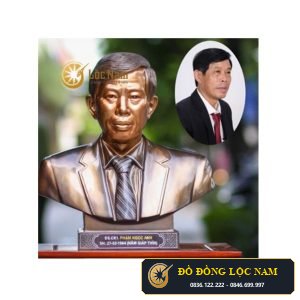 Tượng Chân Dung Cao 48cm Khảm Vàng Bạc